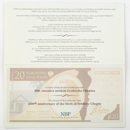 Polska 20zł 2010 - 200. rocznica urodzin Fryderyka Chopina