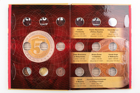 Klaser na polskie monety pięciozłotowe