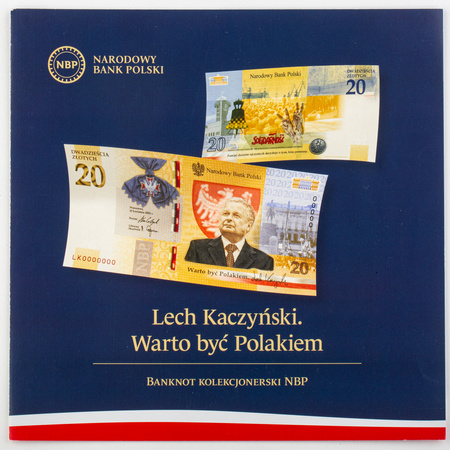 Polska 20zł 2021 - Lech Kaczyński. Warto być Polakiem.