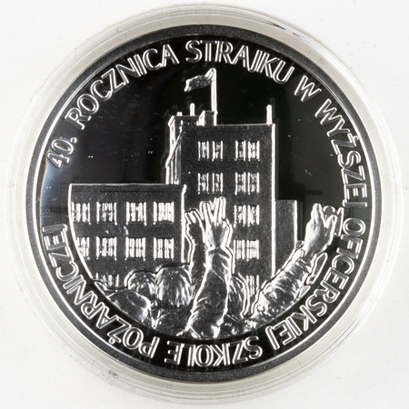 Polska 10zł 2021 - Strajk w Wyższej Szkole Pożarniczej
