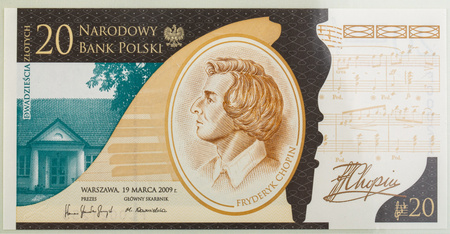 Polska 20zł 2010 - 200. rocznica urodzin Fryderyka Chopina
